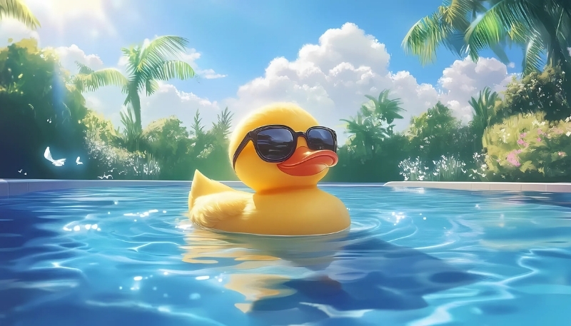 hình con vịt ngầu siêu chất làm nền PC