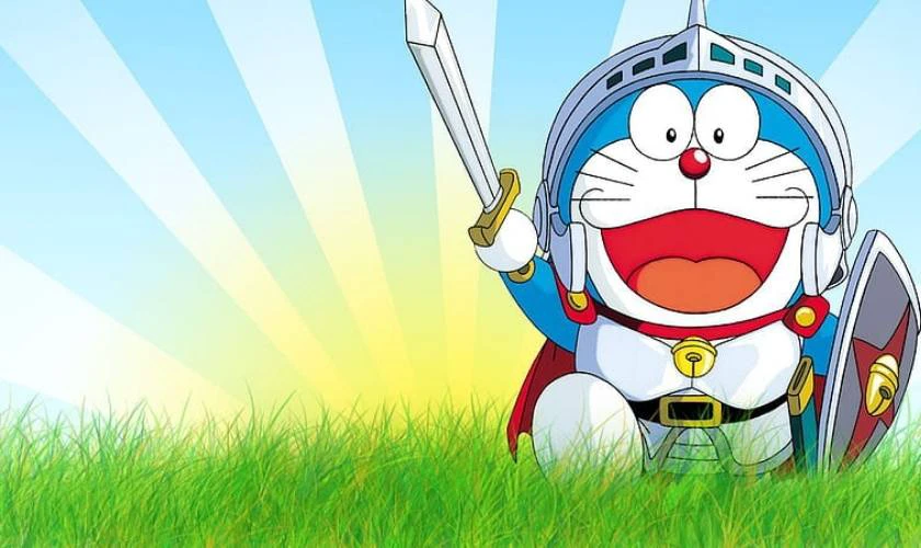 Hình nền Doremon cute mặc áo
