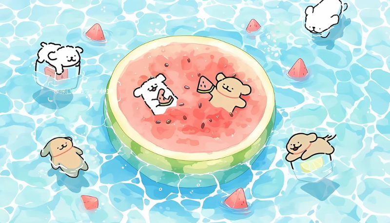 Hình nền dưa hấu siêu cute