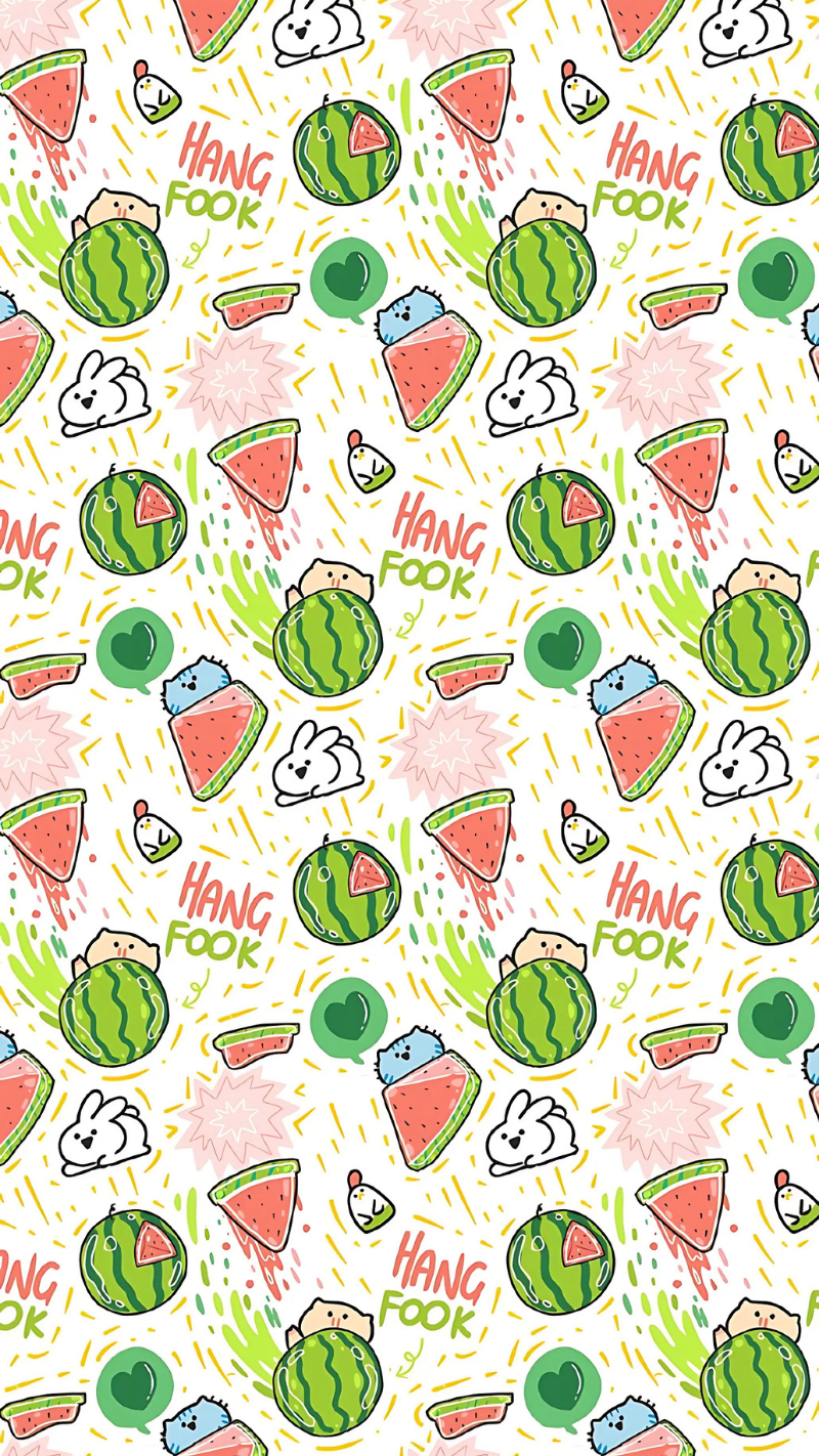 Hình nền dưa hấu dễ thương