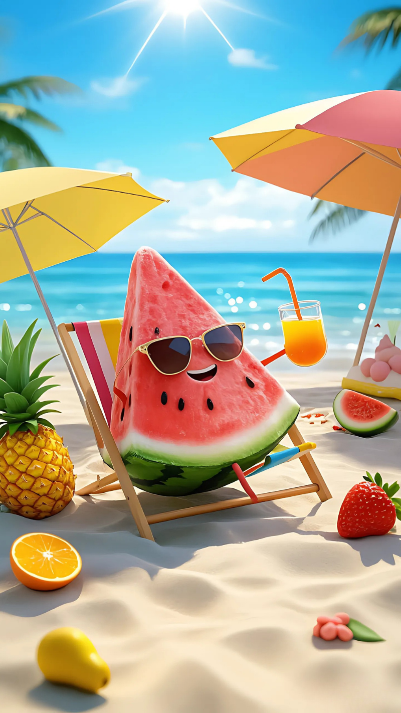 Hình nền quả dưa hấu cute