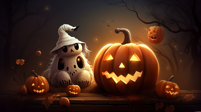 Hình nền Halloween dễ thương, cute cho máy tính