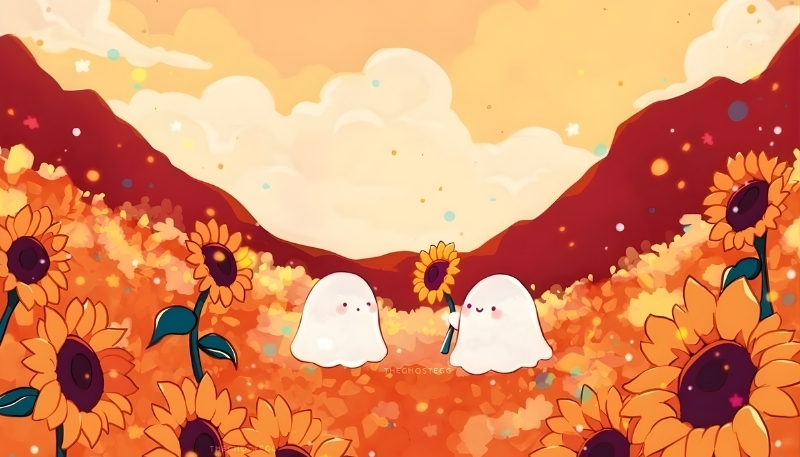 Background Halloween đáng yêu phong cách hoạt hình