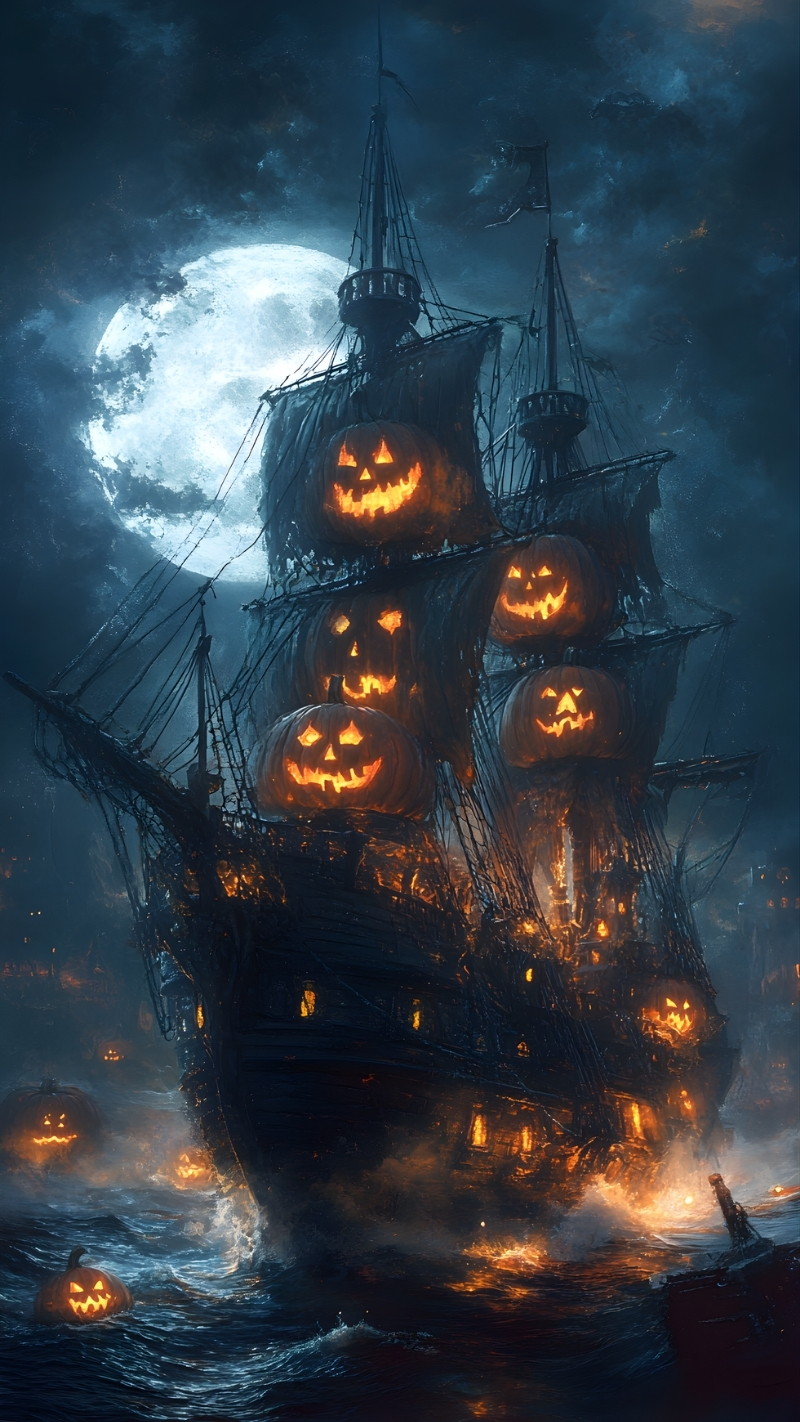 Hình nền Halloween độ phân giải cao 4K cho điện thoại