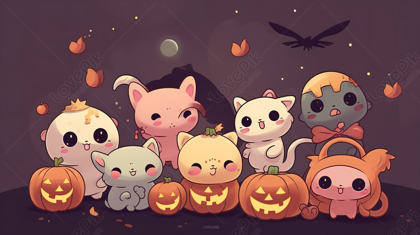 Hình nền Halloween dễ thương, cute cho máy tính