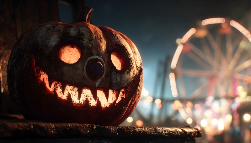 Background Halloween đáng sợ phong cách u ám