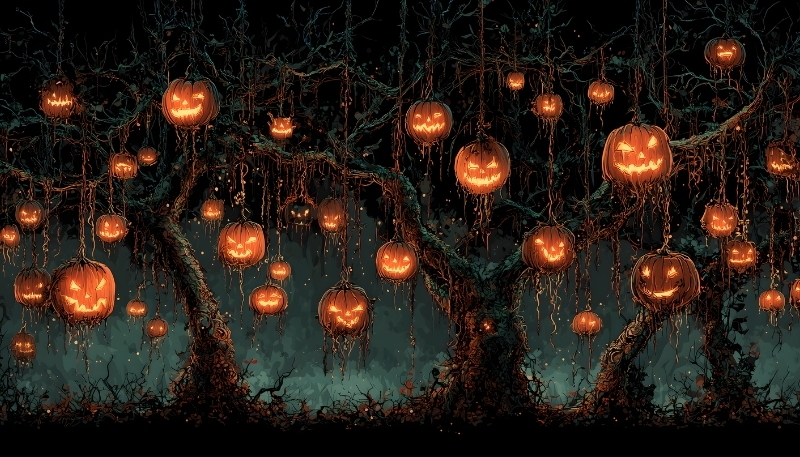 Hình Halloween chủ đề bí ngô