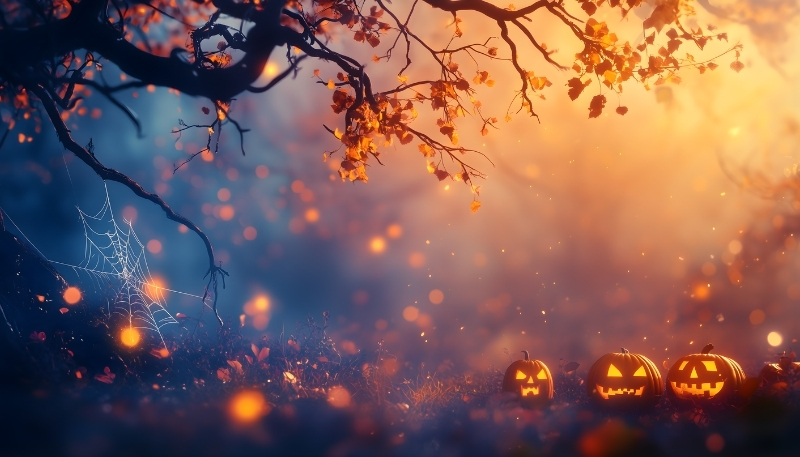 Ảnh Halloween bí ngô đáng yêu cho màn hình desktop