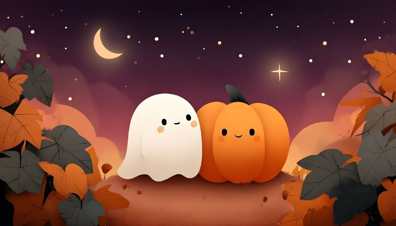 Hình ảnh Halloween dễ thương full HD cho máy tính