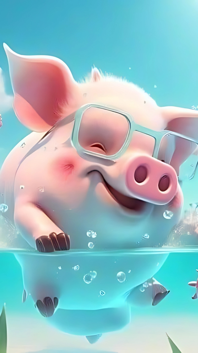 Hình nền con heo may mắn