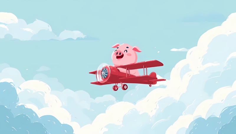 Hình nền con heo cute cho máy tính văn phòng