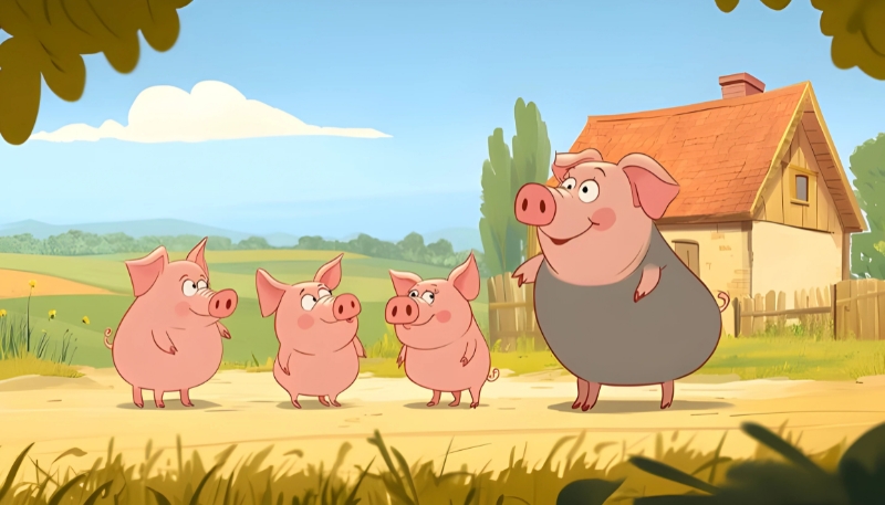 Hình ảnh con heo đáng yêu cho background laptop