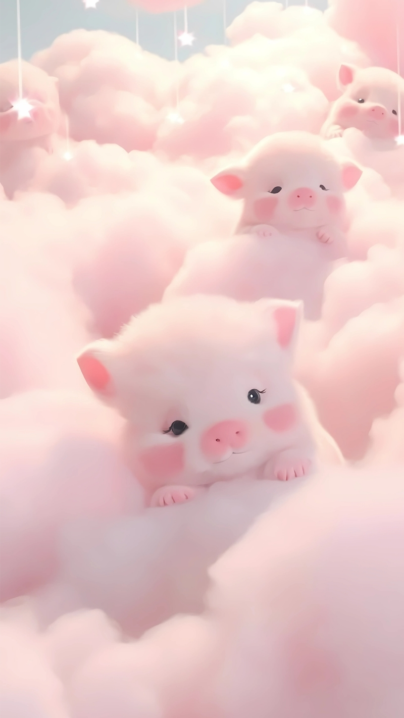 hình nền con heo dễ thương vô cùng