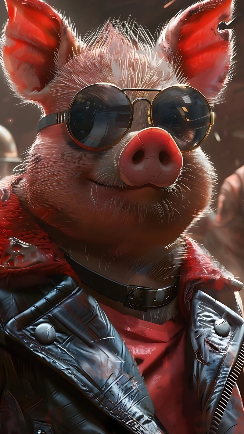 Hình nền con heo ngầu cool ngầu