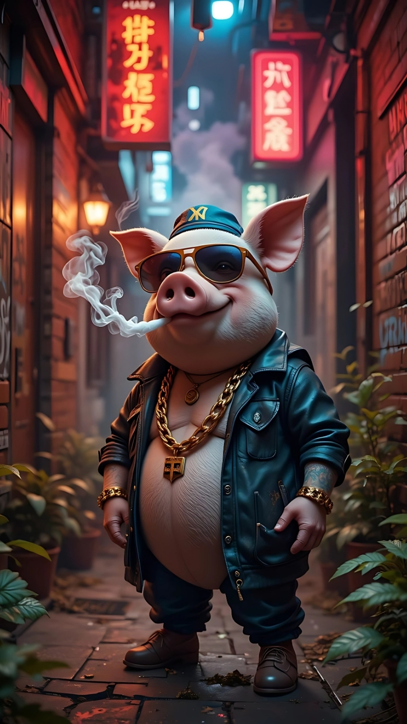 Hình nền con heo ngầu dành cho smartphone