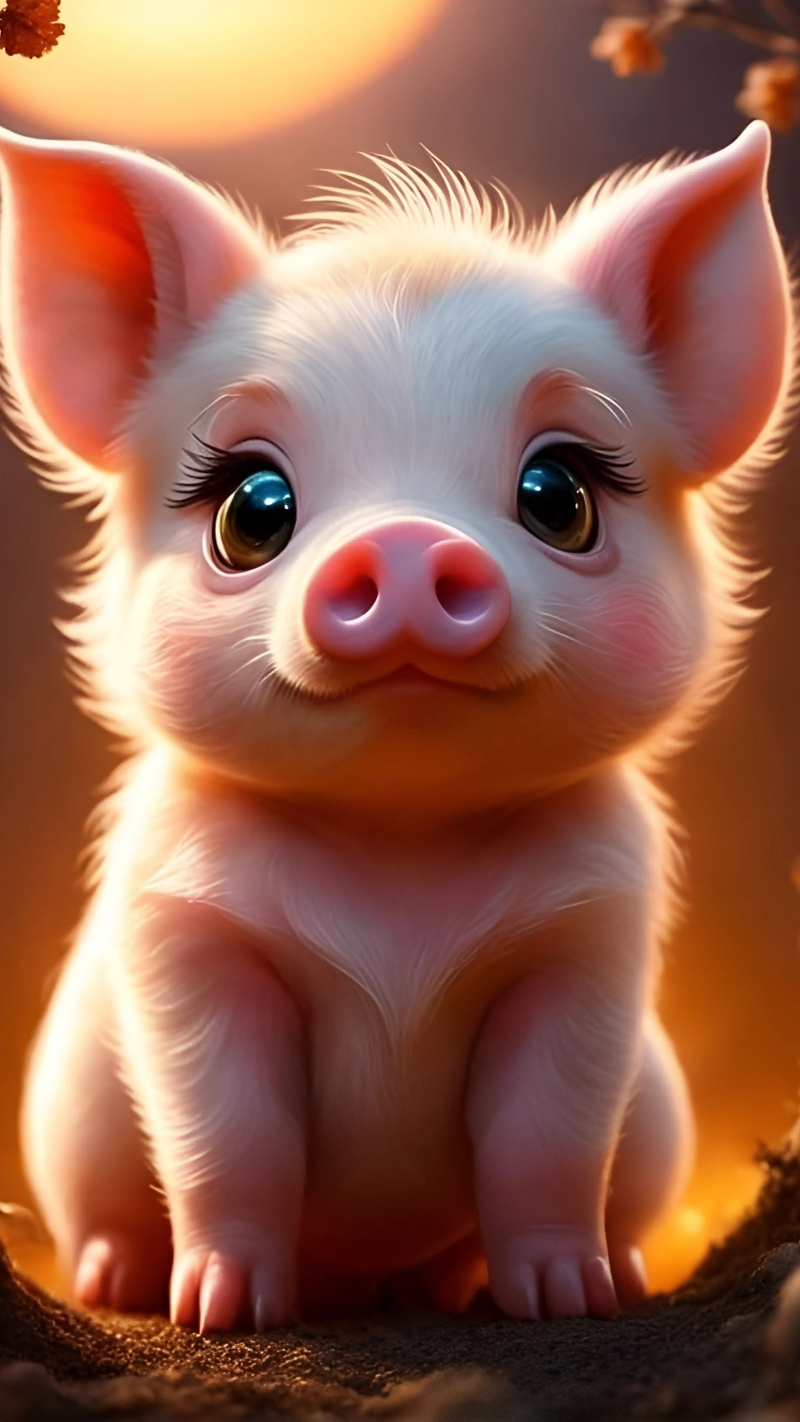 Hình nền con heo dễ thương cho PC laptop