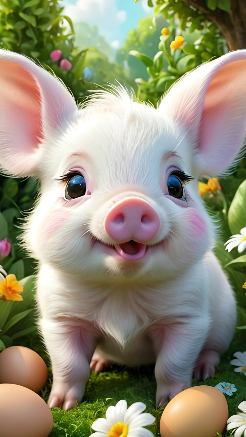 Tải hình nền con heo dễ thương chất lượng cao