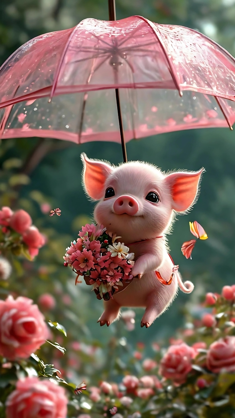 Hình nền con heo dễ thương cho smartphone