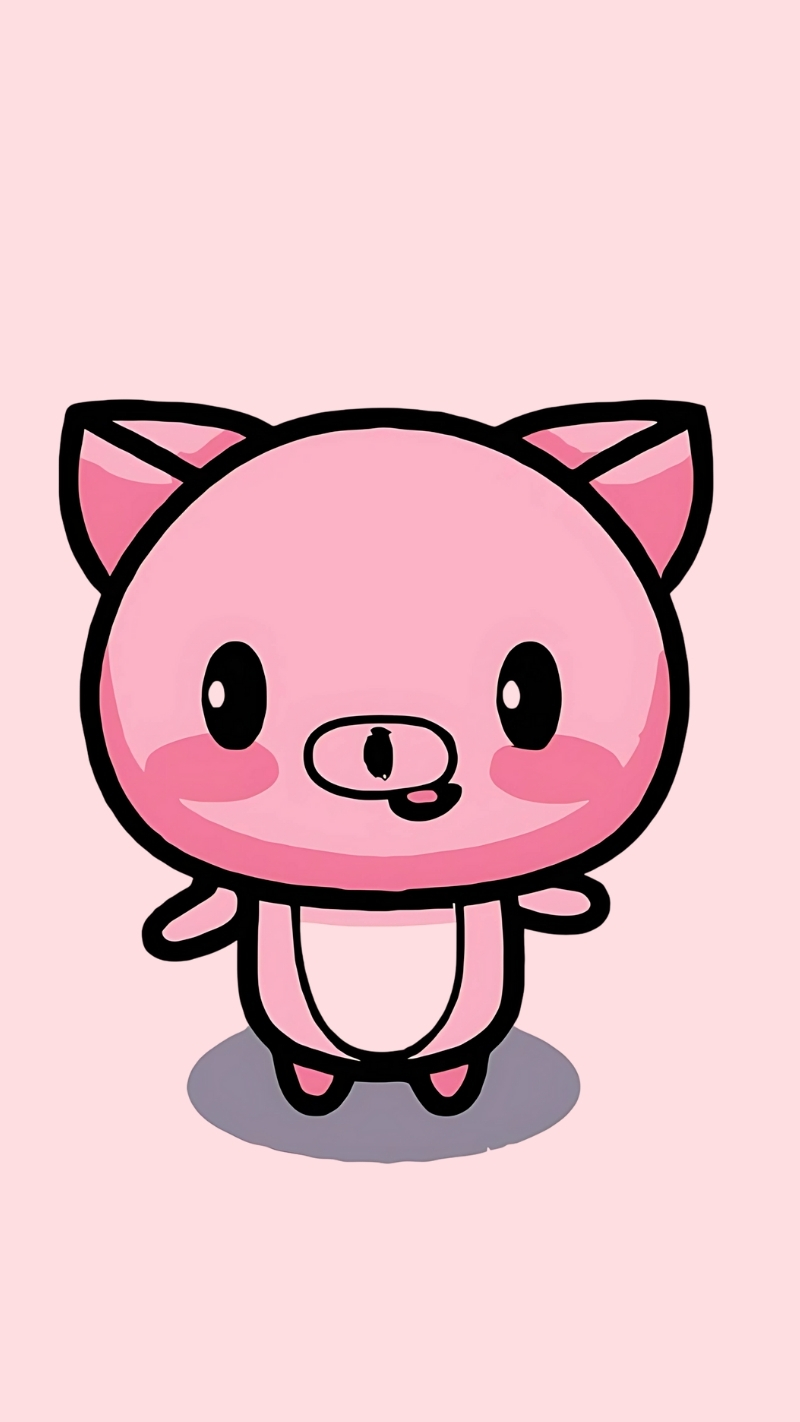 Hình ảnh con heo hồng chibi 3D cực dễ thương
