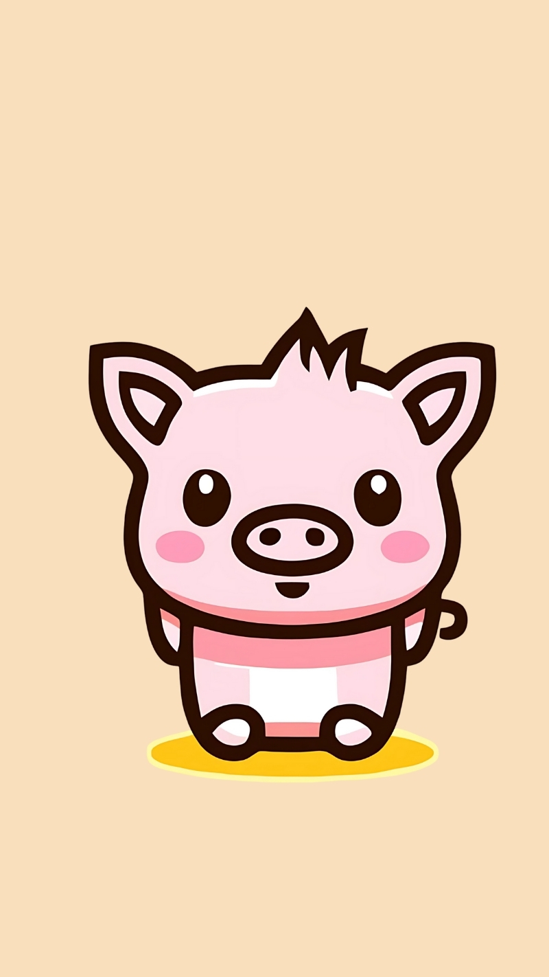 Bộ sưu tập con heo hồng chibi cho Zalo