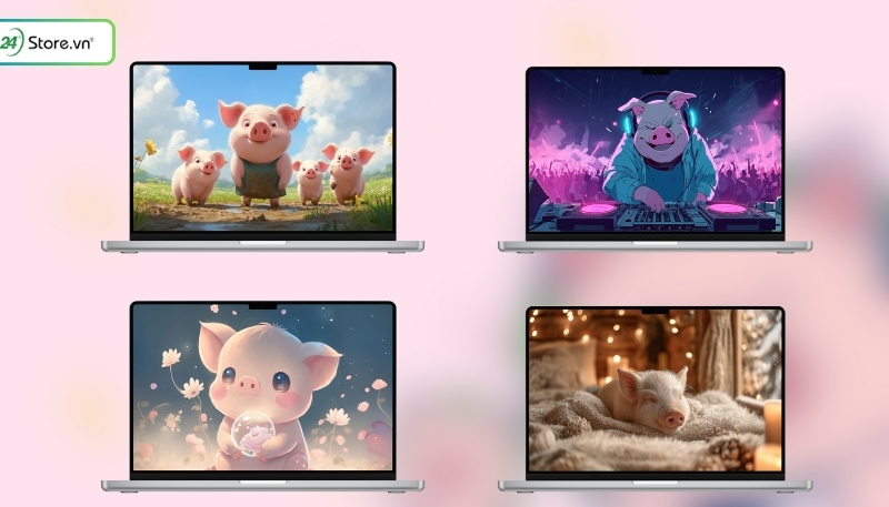 hình nền con heo dành cho máy tính cực đẹp