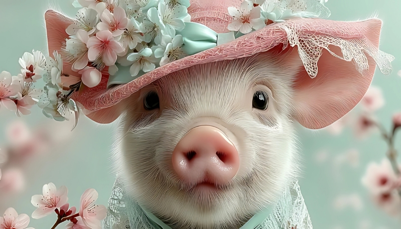 Tải hình nền con heo Full HD cho laptop