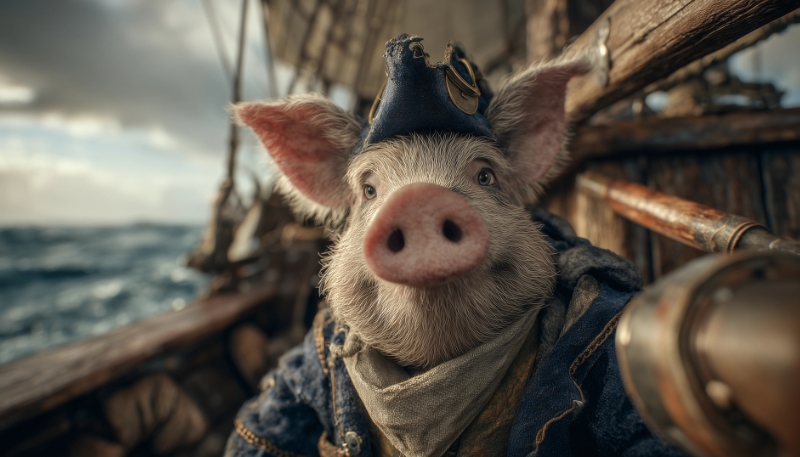 Hình ảnh con heo cute làm hình nền desktop