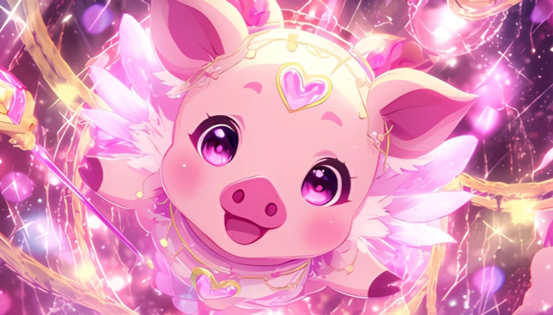 Hình ảnh con heo cute dành cho background desktop