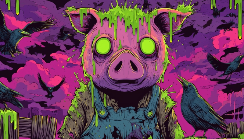 Hình nền con heo vui nhộn cho máy tính