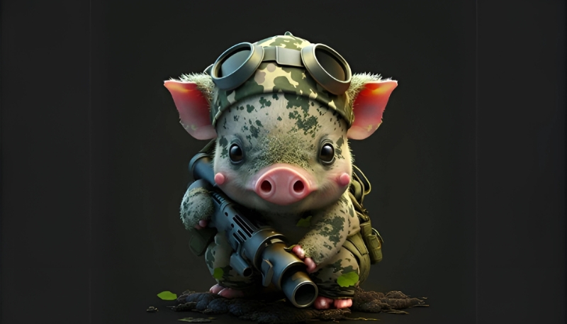 Hình nền con heo vintage đẹp cho PC