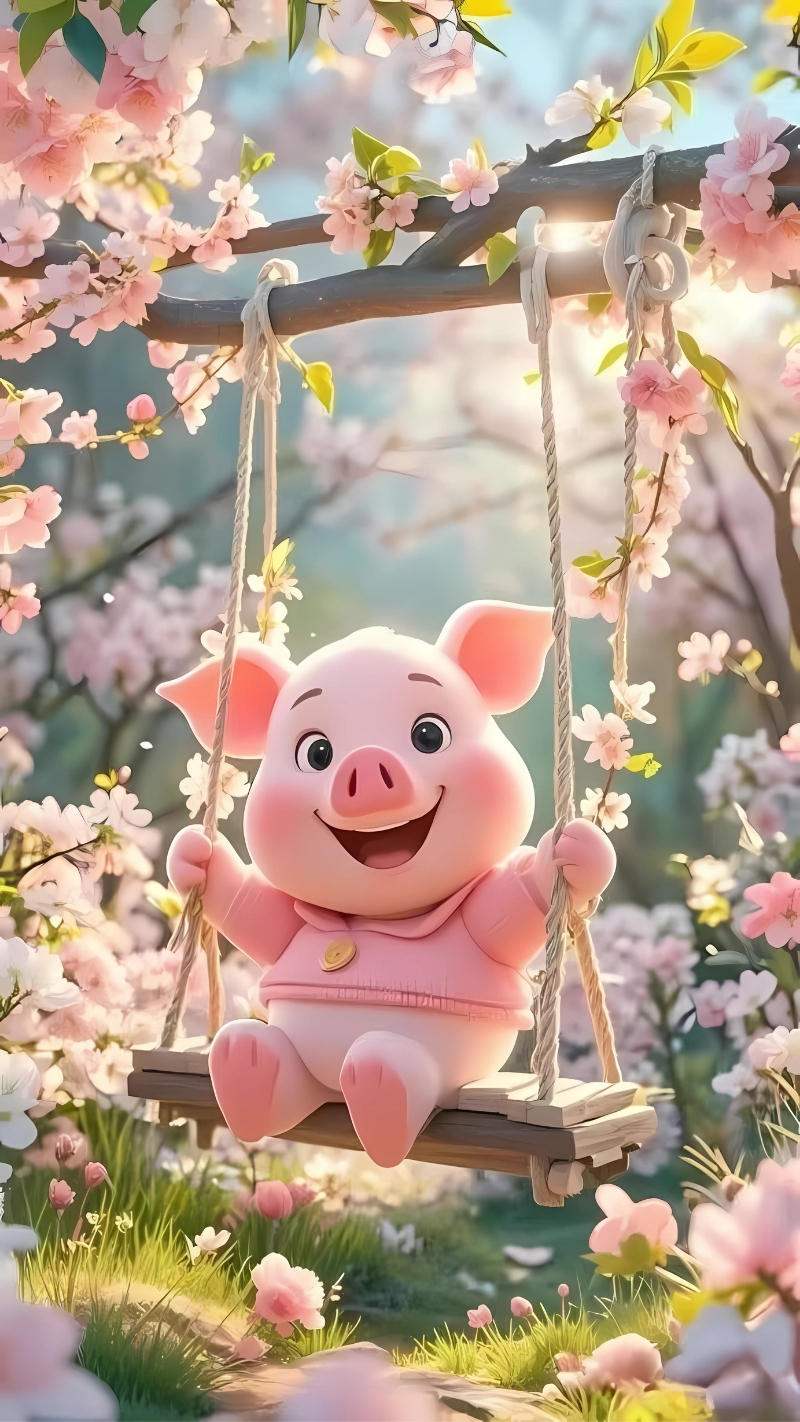 Hình nền con heo cute