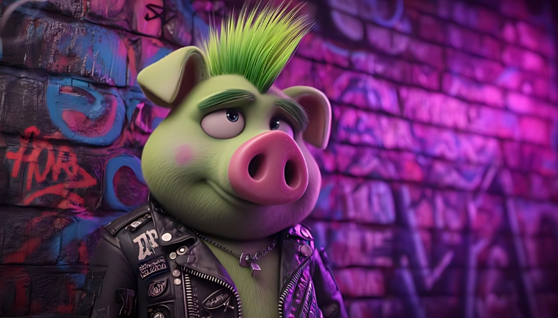 Hình nền con heo may mắn cho PC