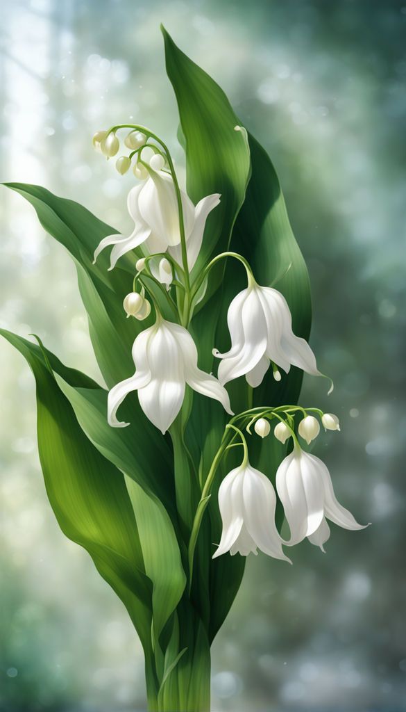 hình nền hoa linh lan màu trắng