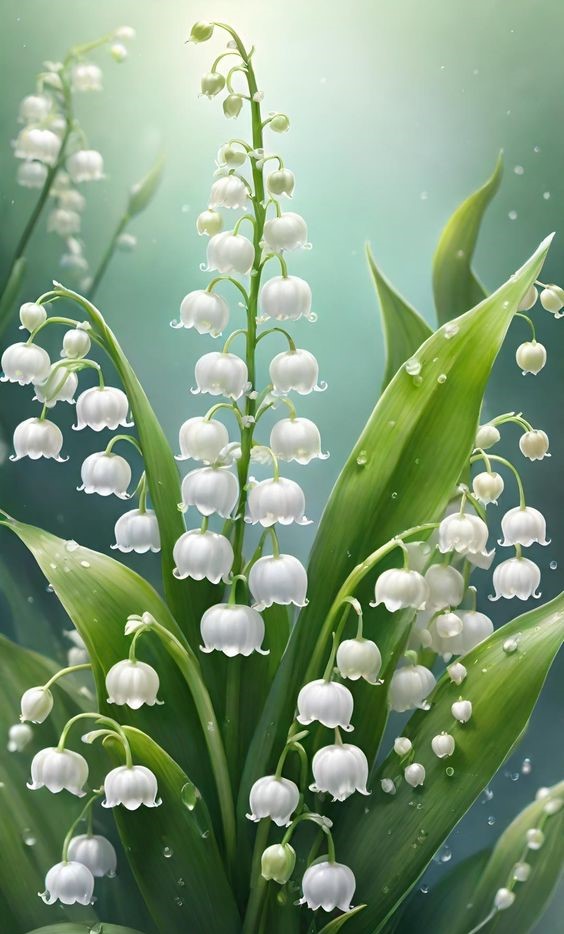 hình nền hoa linh lan màu trắng