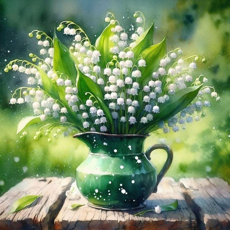 hình nền hoa linh lan màu trắng