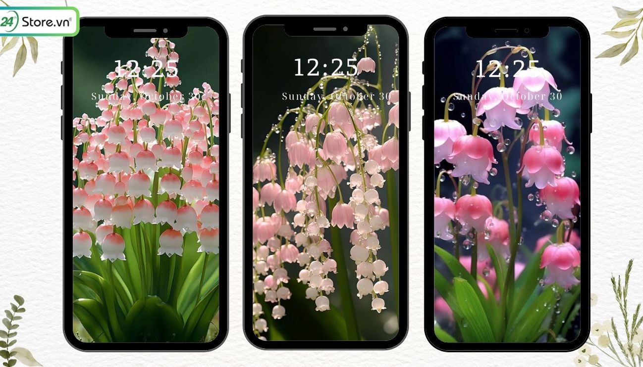 hình nền hoa linh lan trắng