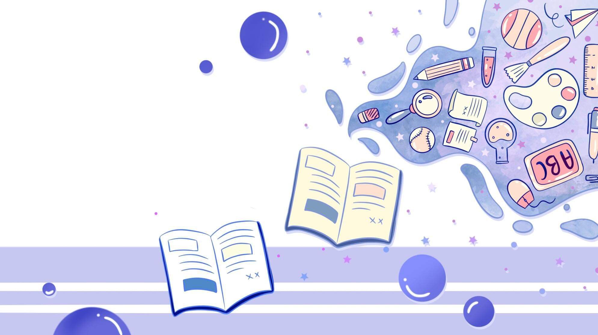 Hình nền powerpoint về học tập nhẹ nhàng