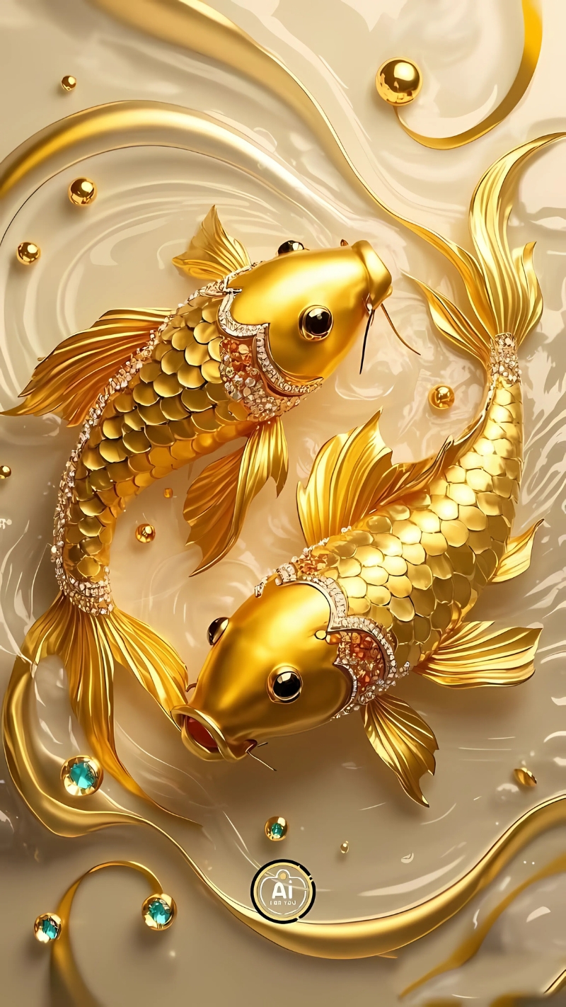 Hình nền cá chép phong thủy