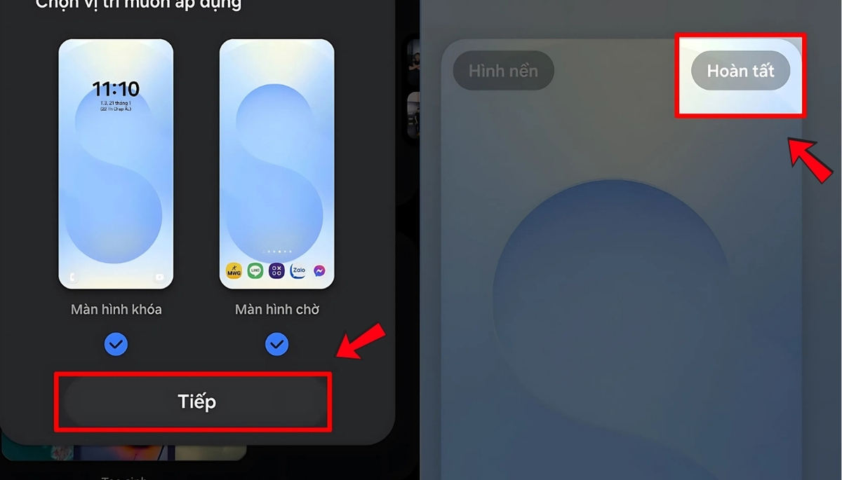 Cài hình nền Samsung đẹp
