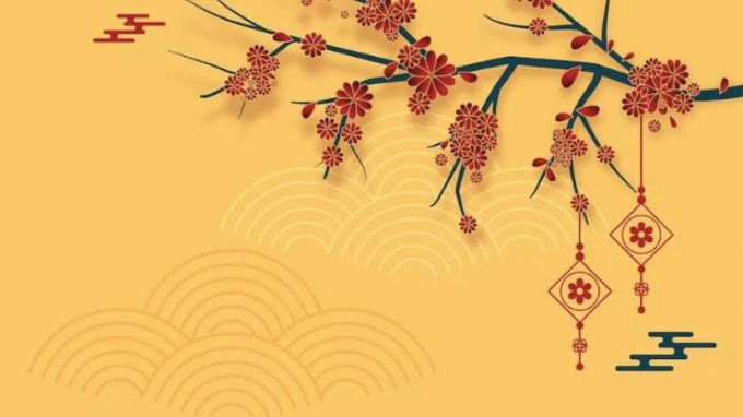 Hình nền background Tết Bính Ngọ 2026 màu vàng ấm áp