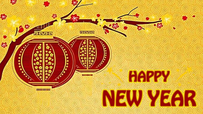 Hình nền background Tết Bính Ngọ 2026 màu vàng ấm áp