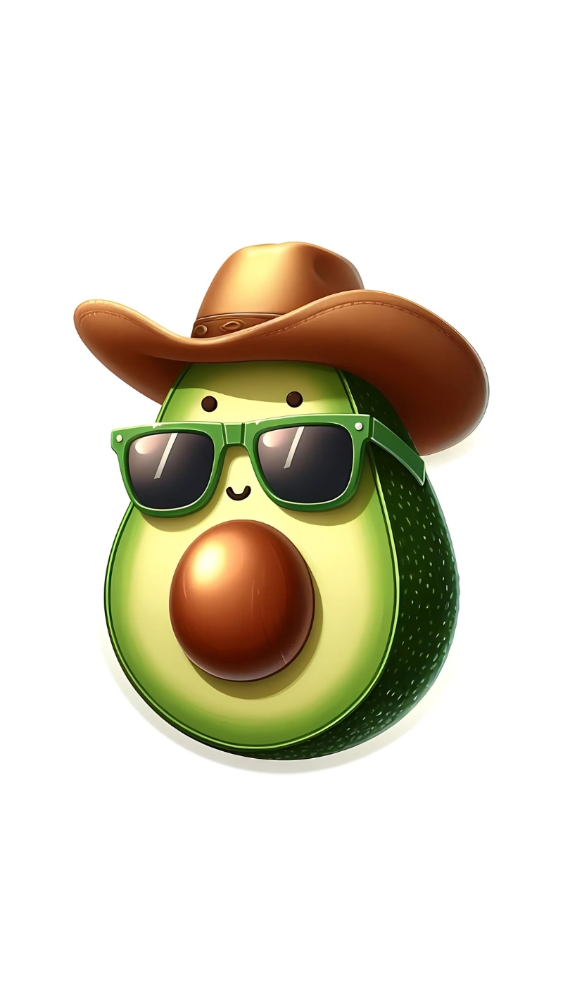 Hình nền hình quả bơ cute