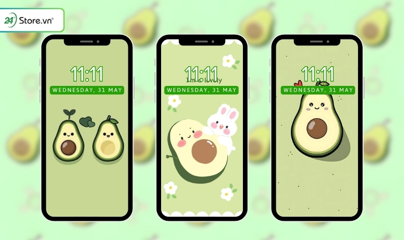 Hình nền quả bơ cho điện thoại