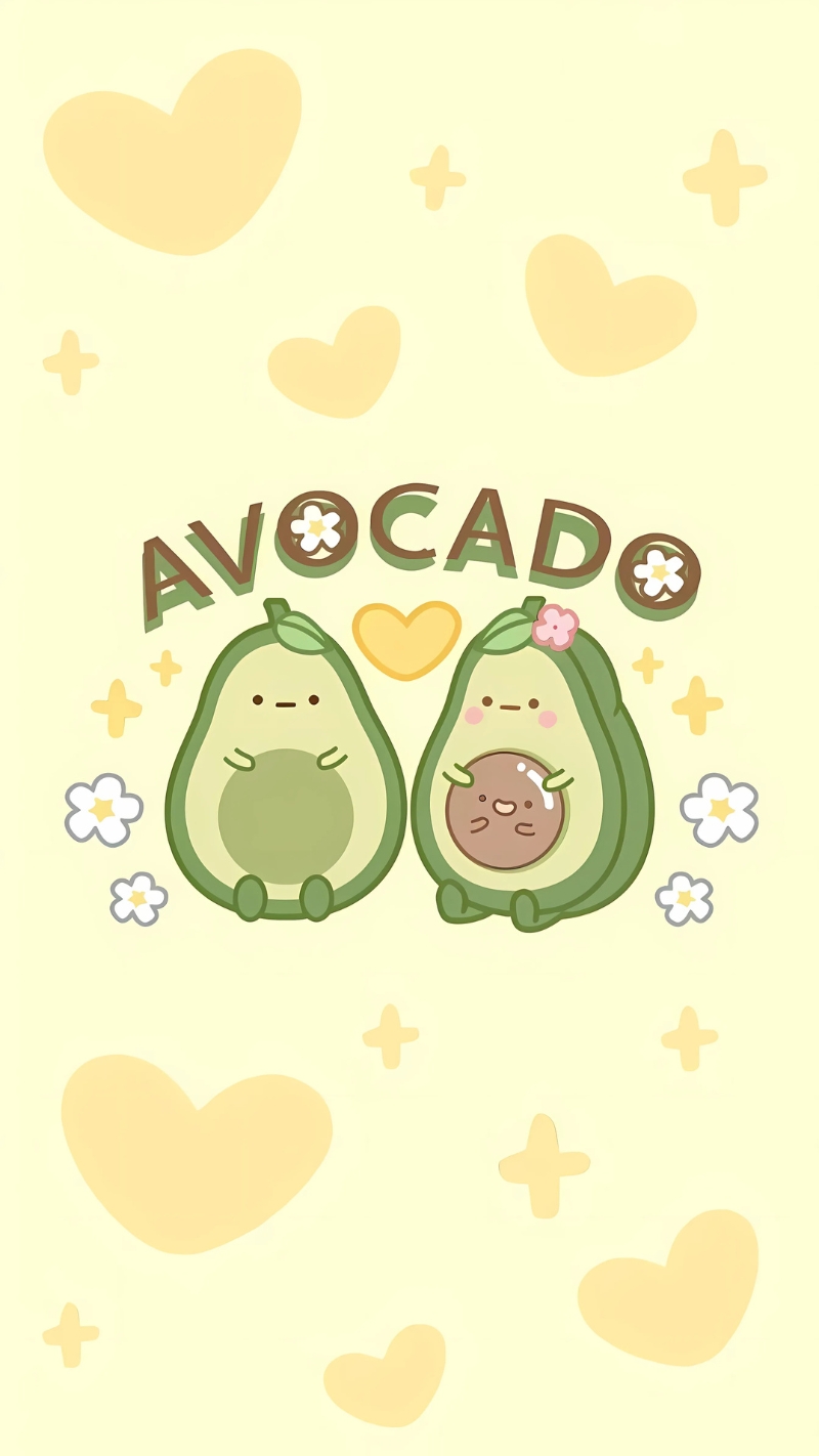 Hình nền quả bơ cute