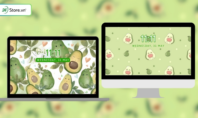 Hình nền quả bơ cho máy tính