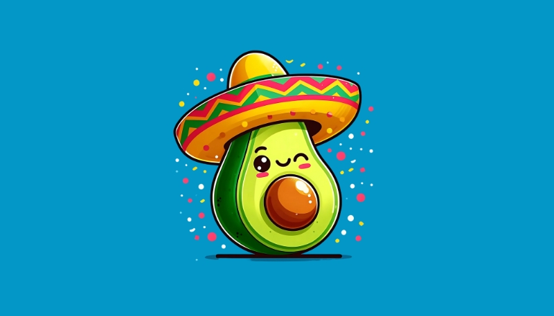 Hình nền máy tính hình quả bơ