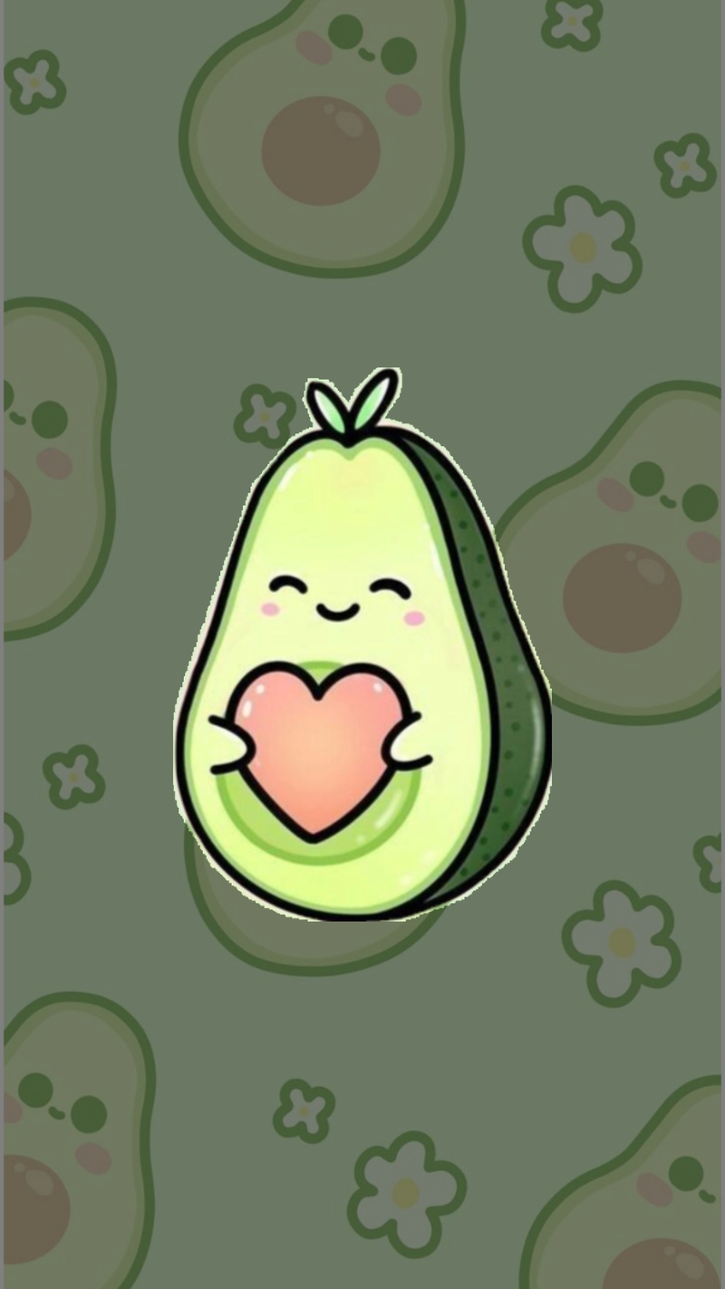 Hình nền điện thoại quả bơ cute