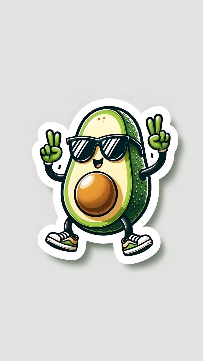 Hình nền trái bơ dễ thương