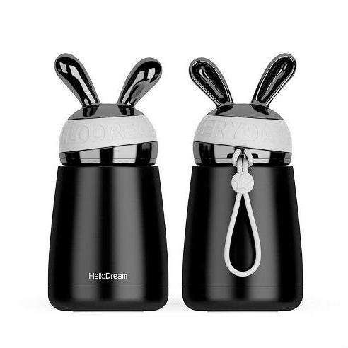 Bình giữ nhiệt cao cấp mini thỏ đen ngầu