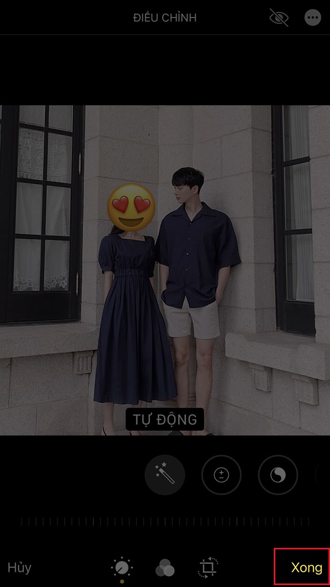 nhấn nút Xong một lần nữa để lưu ảnh